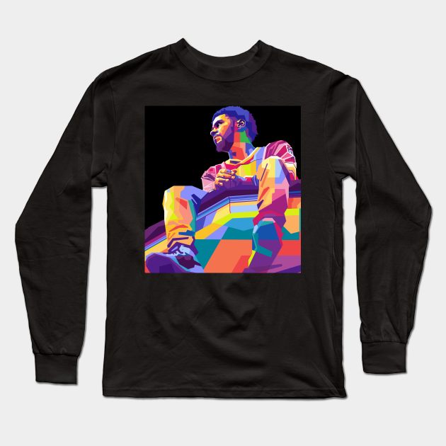 j cole pop art Long Sleeve T-Shirt by Sakent